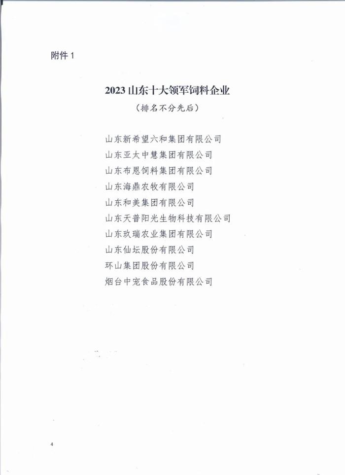 头条‖关于公布2023山东饲料行业先进集体和先进个人的通知