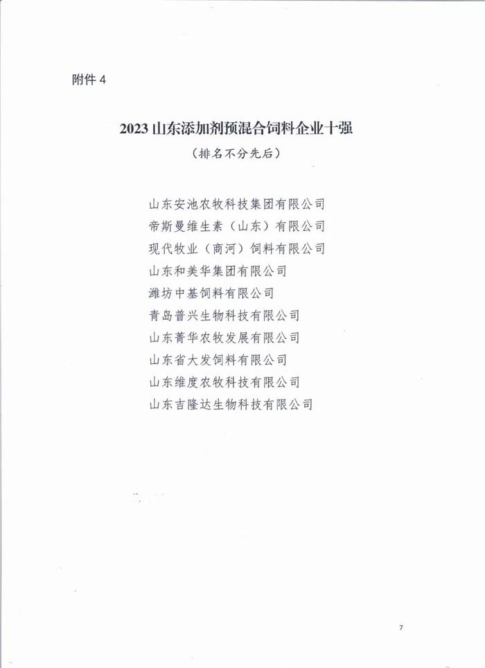 头条‖关于公布2023山东饲料行业先进集体和先进个人的通知