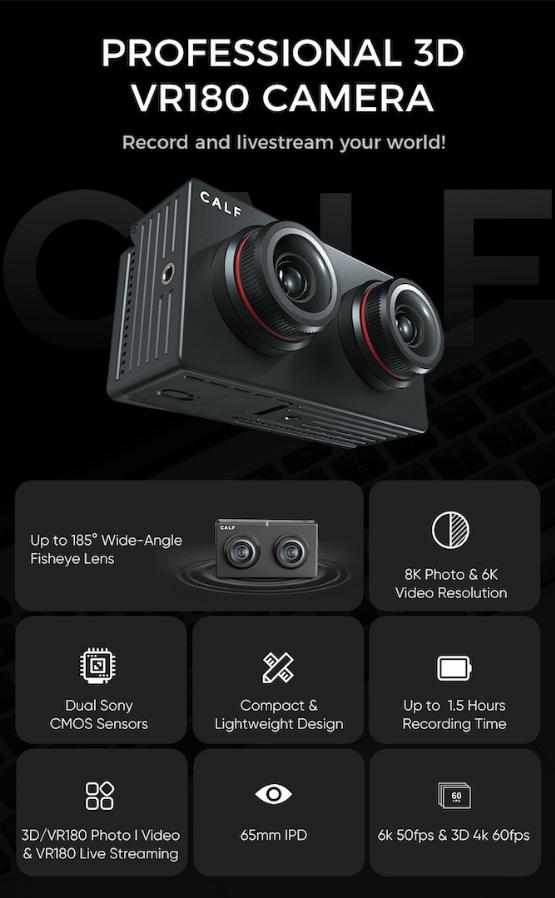 唱吧旗下开飞（Calf）3D VR180相机海外众筹成功，成绩喜人、前景可期！