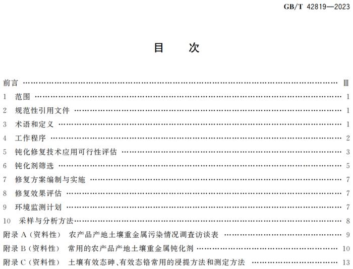 国家标准｜《农产品产地重金属污染土壤钝化通用技术规程》发布