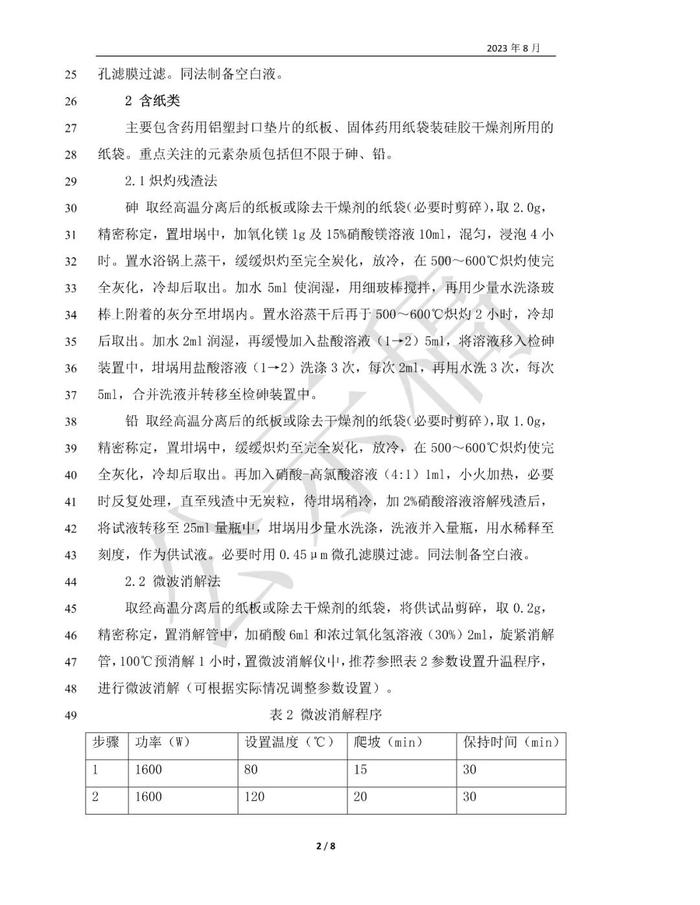 药典委：药包材元素杂质测定法标准草案的公示