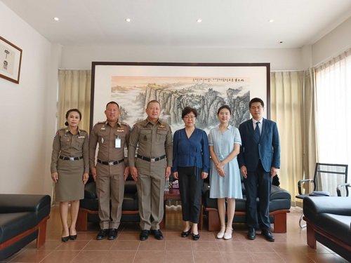 驻孔敬总领事刘红梅会见泰国旅游警察局第二区第一分局局长韦陈上校
