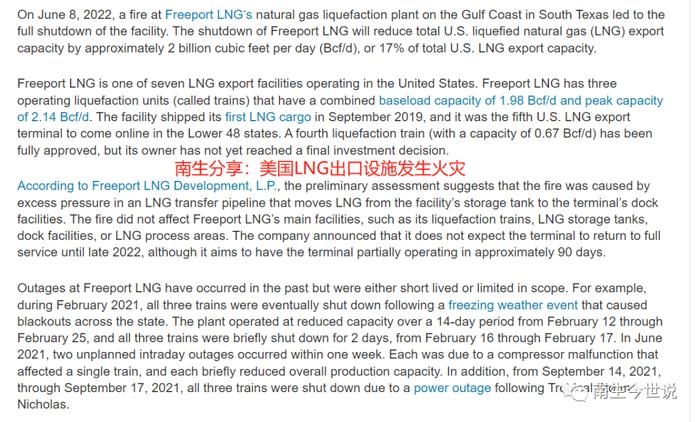 2022年，美国未能如期成为全球最大LNG出口国，原因是啥呢？