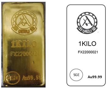 关于同意中国黄金集团有限公司变更注册企业名称和金锭表面标识的公告