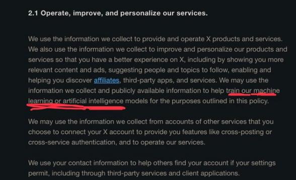 X/Twitter更新隐私政策，马斯克要拿用户数据喂AI了