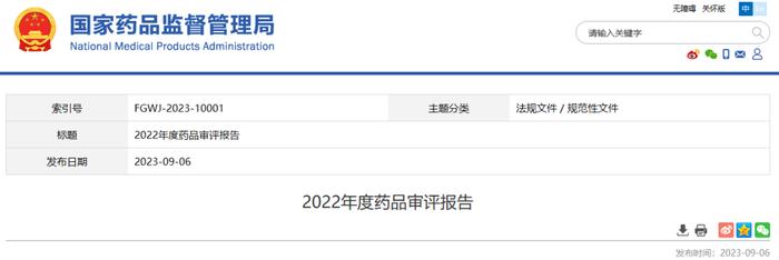 重磅！NMPA发布2022年度药品审评报告