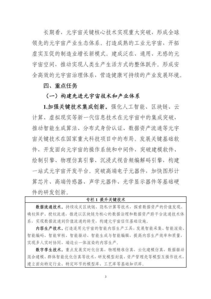 5部门联合印发《元宇宙产业创新发展三年行动计划（2023-2025年）》