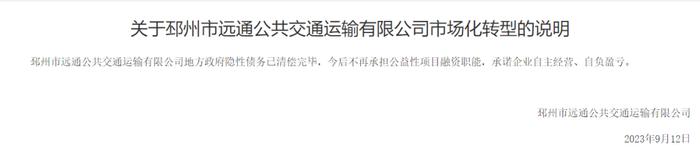 我们自负盈亏，后续举债政府不承担任何责任！多家国企公告→