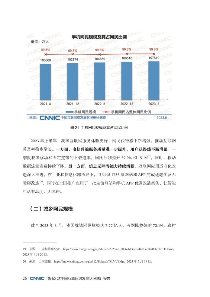 CNNIC：第52次中国互联网络发展状况统计报告