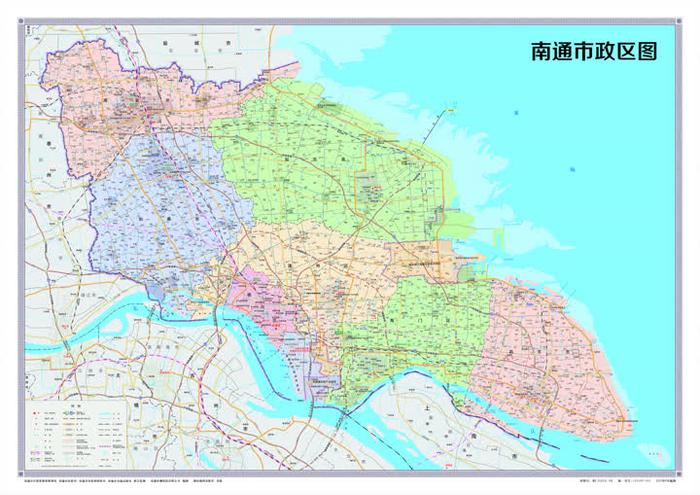 2023年版《南通市政区图》《南通市区图》发布