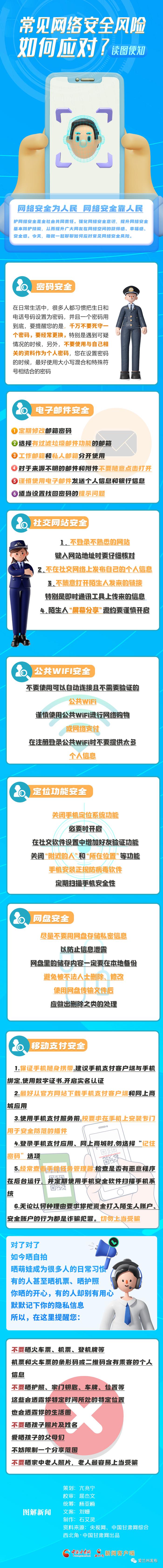 【爱兰州•午点】图解丨常见网络安全风险如何应对？读图便知