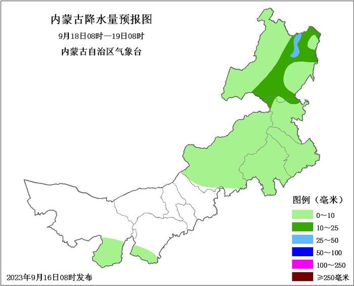 未来三天内蒙古降水持续 局地雨量较大 从西至东先后降温4℃左右