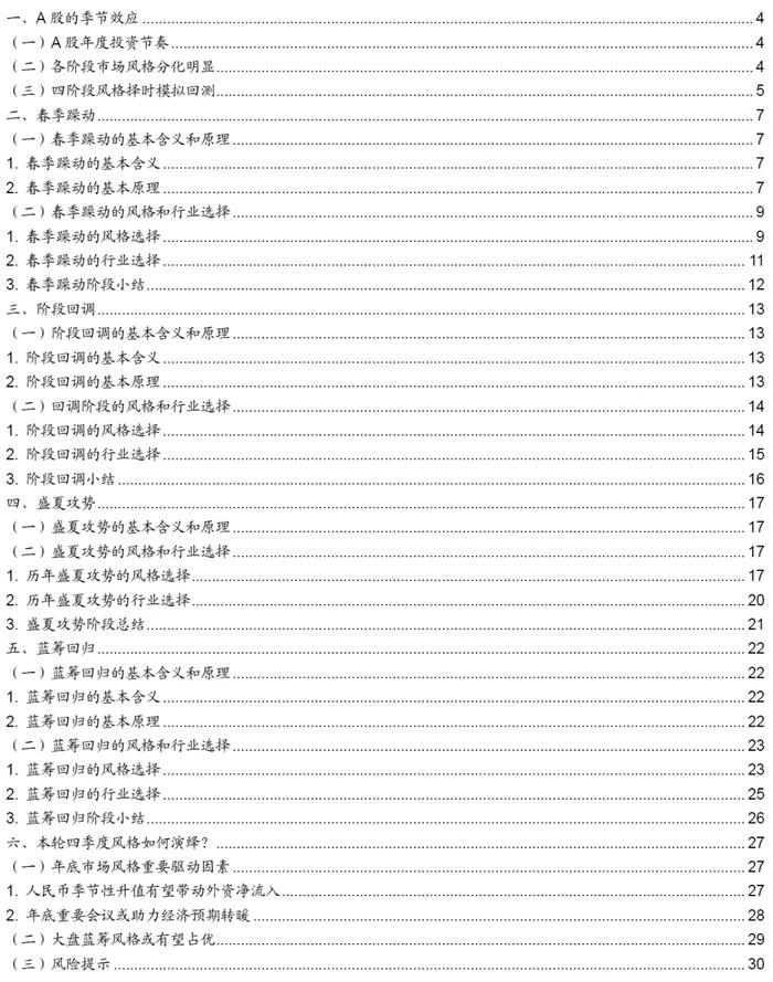 【招商策略】A股的四季效应：原理、风格和行业选择——A股流动性与风格系列