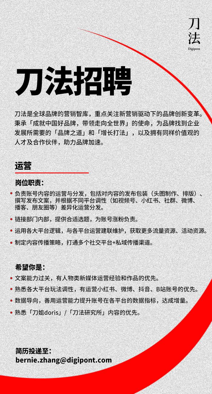 刀法招聘｜商务负责人、分析师（咨询线）、编导等6个岗位热招中，快来加入我们吧！