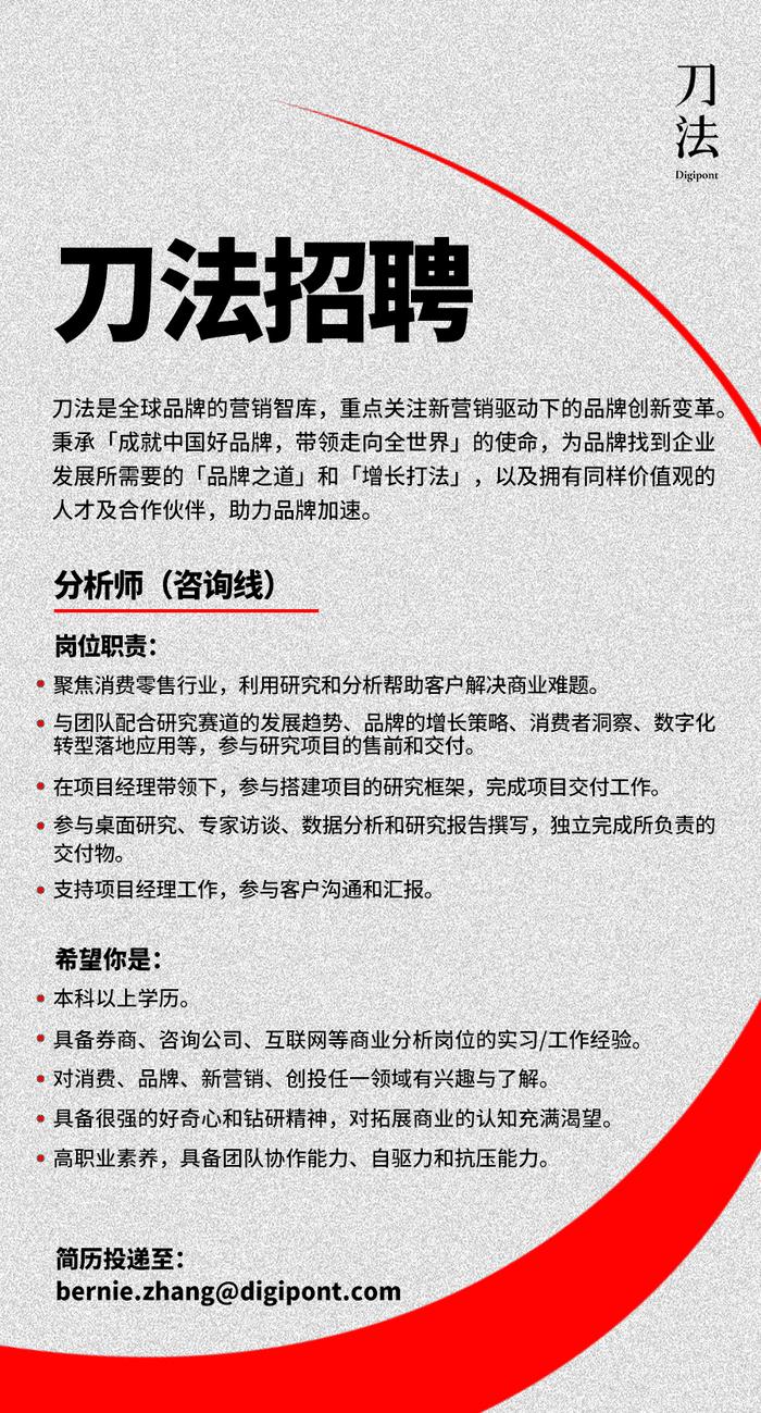 刀法招聘｜商务负责人、分析师（咨询线）、编导等6个岗位热招中，快来加入我们吧！