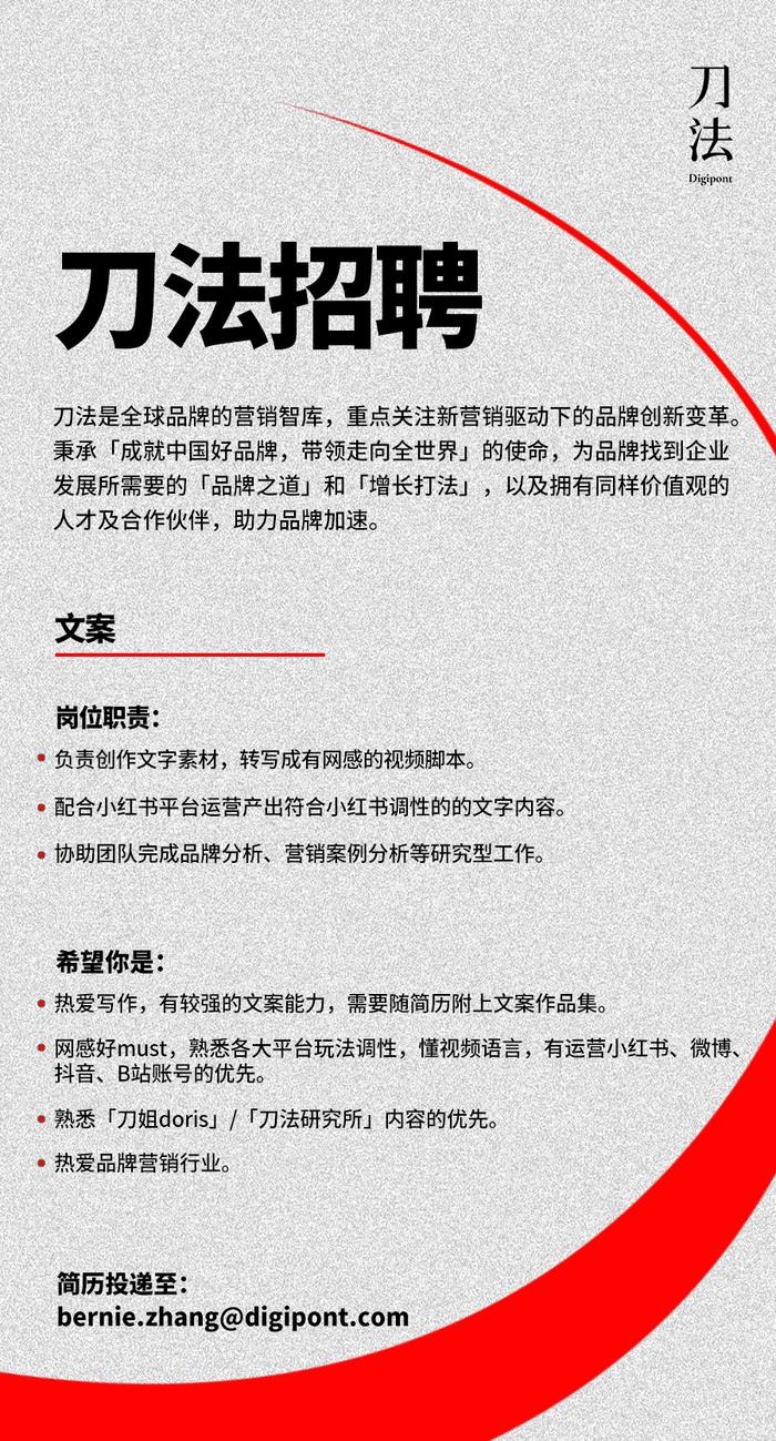 刀法招聘｜商务负责人、分析师（咨询线）、编导等6个岗位热招中，快来加入我们吧！