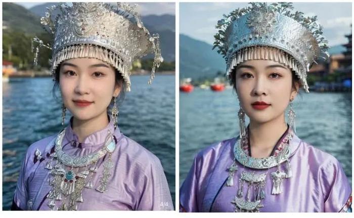 左图为妙鸭免费版制作,右图为专家版制作。