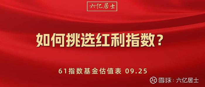 如何挑选红利指数？（61指数估值09.25）