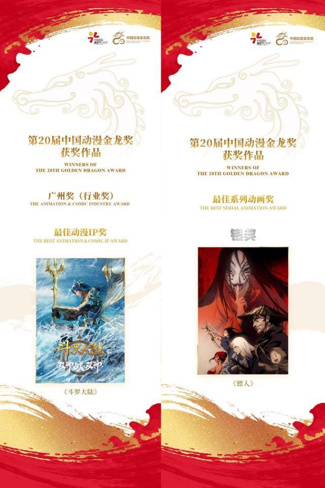 第20届中国动漫金龙奖揭晓《斗罗大陆》、《镖人》获重要奖项