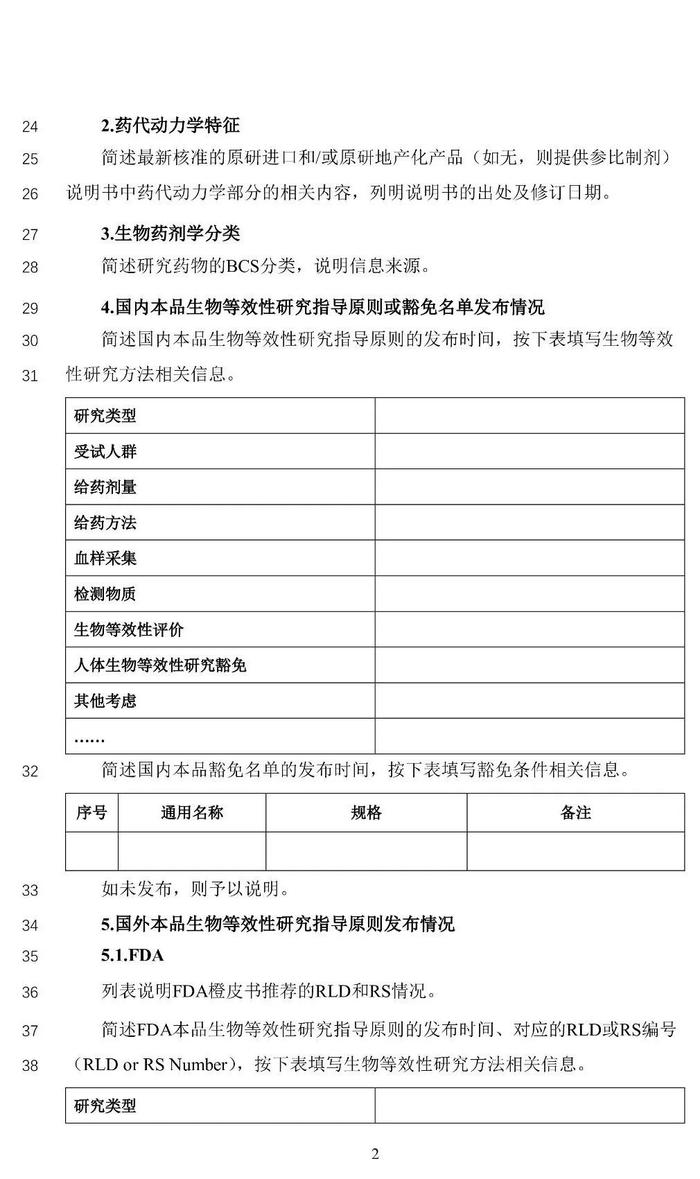 重磅！申报资料撰写模板，CDE发布仿制药BE研究摘要（征）