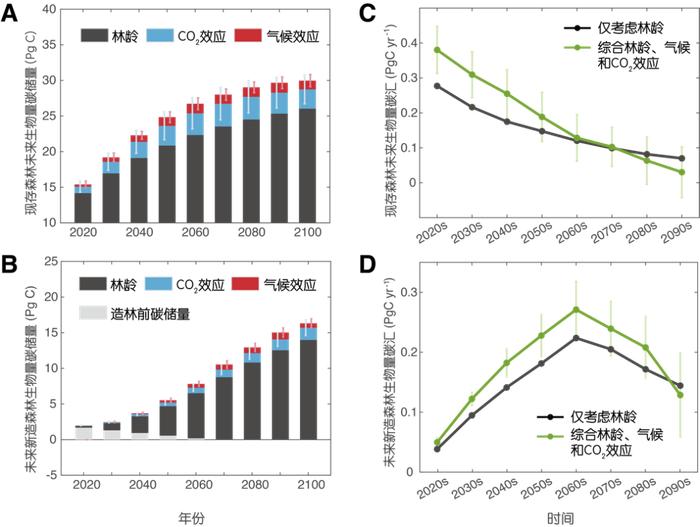 北京大学朴世龙院士团队和西北农林科技大学岳超教授团队发表我国未来植树造林及其碳汇路径最新研究