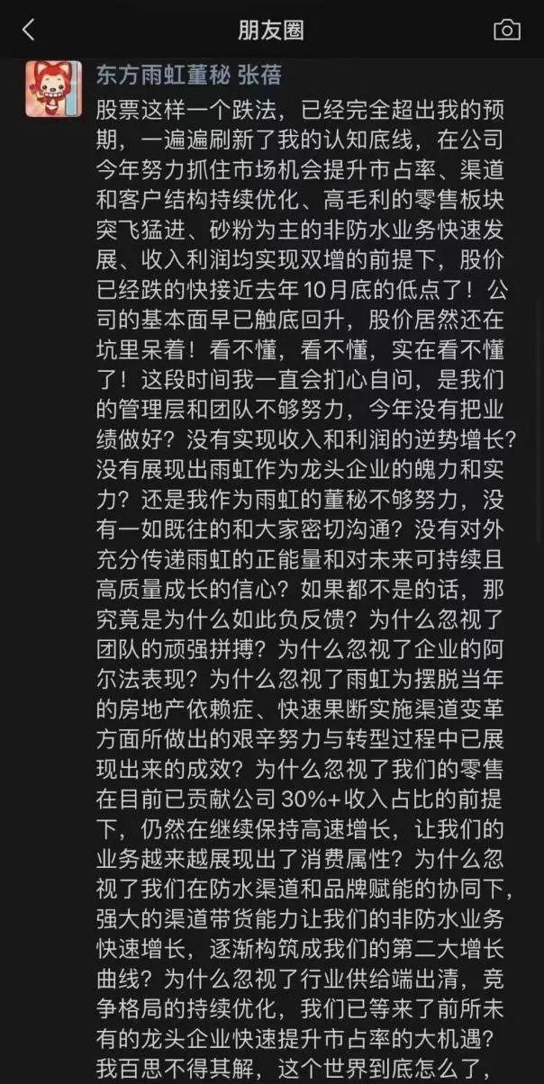 东方雨虹董秘灵魂11问，股民：为何不回购！