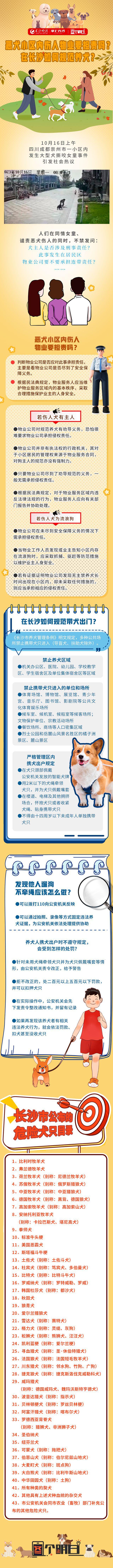 图个明白｜恶犬小区内伤人物业要担责吗？在长沙如何规范养犬？