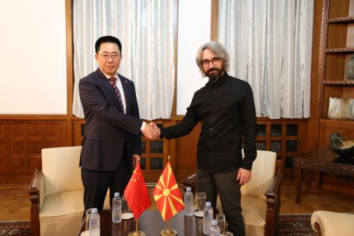 驻北马其顿大使张佐会见北马左翼党主席阿帕谢夫