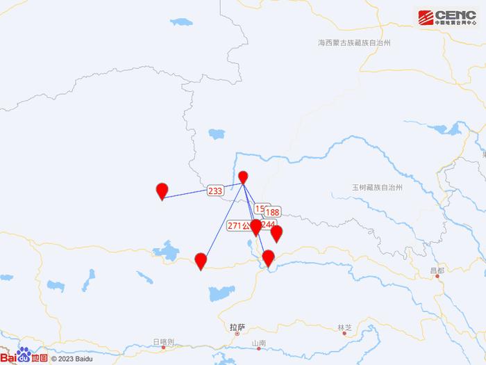 青海海西州唐古拉地区发生4.7级地震，震源深度10公里
