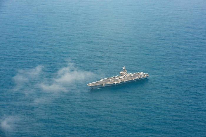 2021年9月6日,正在阿拉伯海掩护美国阿富汗撤军行动的CVN-76“里根”号 图片来源:DVIDS