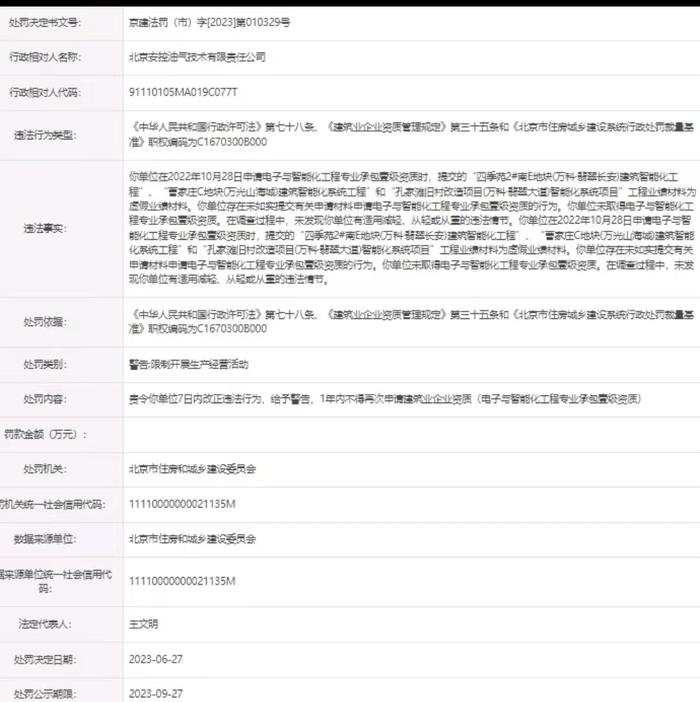 要奔六连亏？前三季度净亏损亿元，安控科技“难自控”？上有财报造假被立案，下有子公司申请资质材料造假