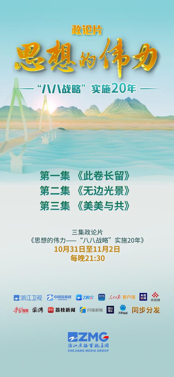 完整视频来了！《思想的伟力——“八八战略”实施20年》第一集《此卷长留》