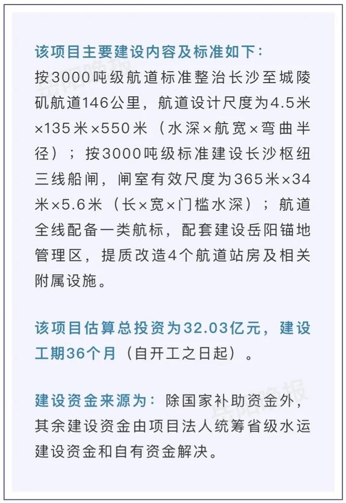 估算总投资32.03亿元！湘江长沙至城陵矶一级航道建设工程获批