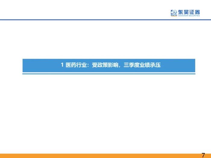 医药行业2023年三季度总结报告：医疗反腐影响逐渐消除，血制品、疫苗、中药持续稳健【东吴医药朱国广/周新明团队】