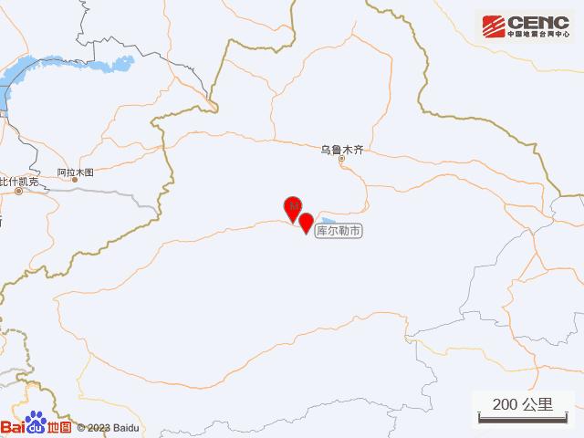 新疆巴音郭楞州库尔勒市发生3.0级地震，震源深度10公里