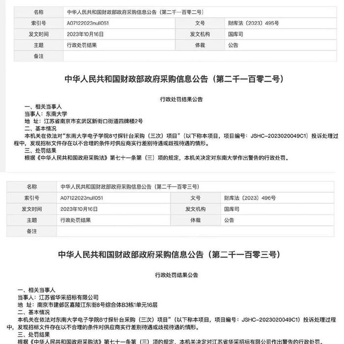 东南大学被财政部点名通报 举报人回应