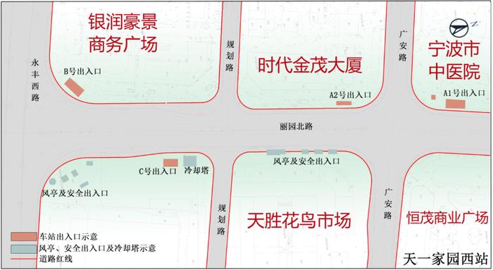 明确！宁波地铁8号线一期全部站点出入口位置图示来了→