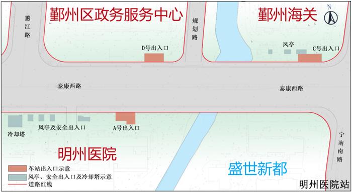 明确！宁波地铁8号线一期全部站点出入口位置图示来了→