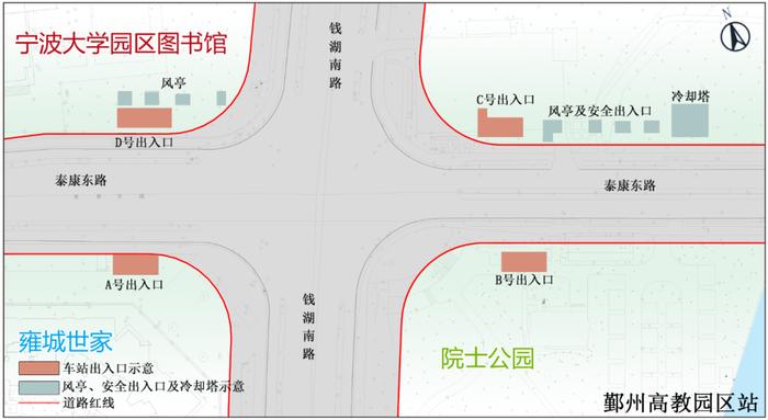 明确！宁波地铁8号线一期全部站点出入口位置图示来了→