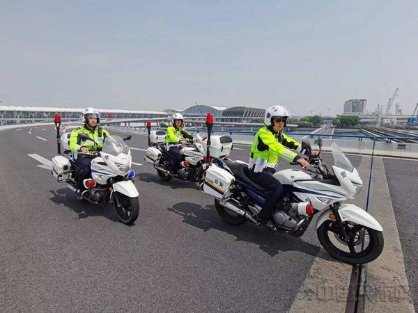护航进博与日常运行 上海两场新添机场警方“铁骑尖兵”