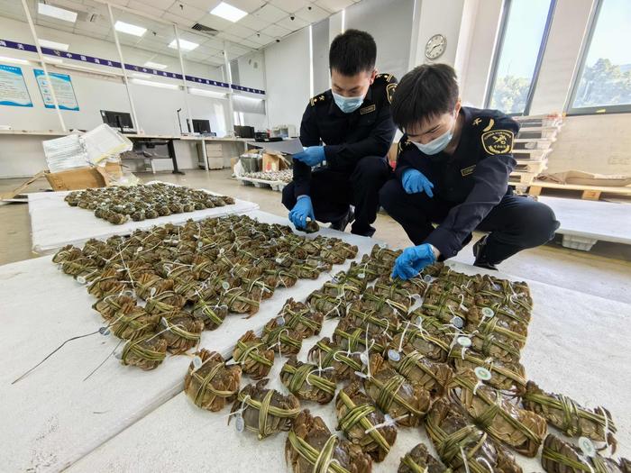 近半有阳澄湖产地标识，540只大闸蟹申报为桌板被浦东机场海关查获