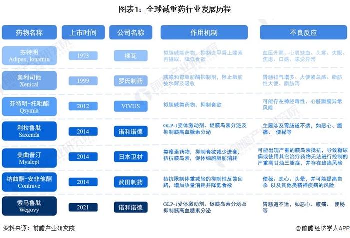 2023年全球减重药行业发展现状分析 利拉鲁肽和司美格鲁肽全球市占率达89%【组图】