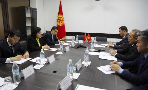 驻吉尔吉斯斯坦大使杜德文会见吉国家公务员和地方自治事务局局长巴扎尔巴耶夫