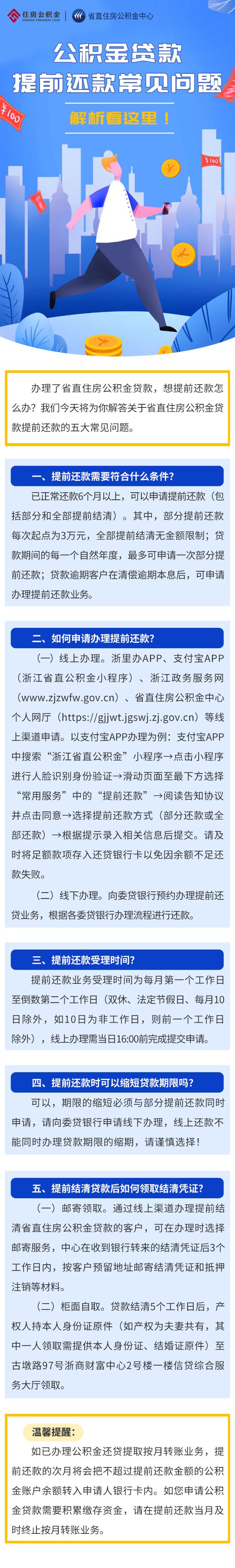 公积金贷款提前还款常见问题解析看这里！