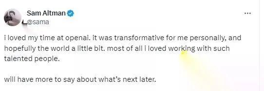 突发！OpenAI创始人兼CEO被“扫地出门”，董事会：他并不坦诚...本人回应：稍后会说明更多情况