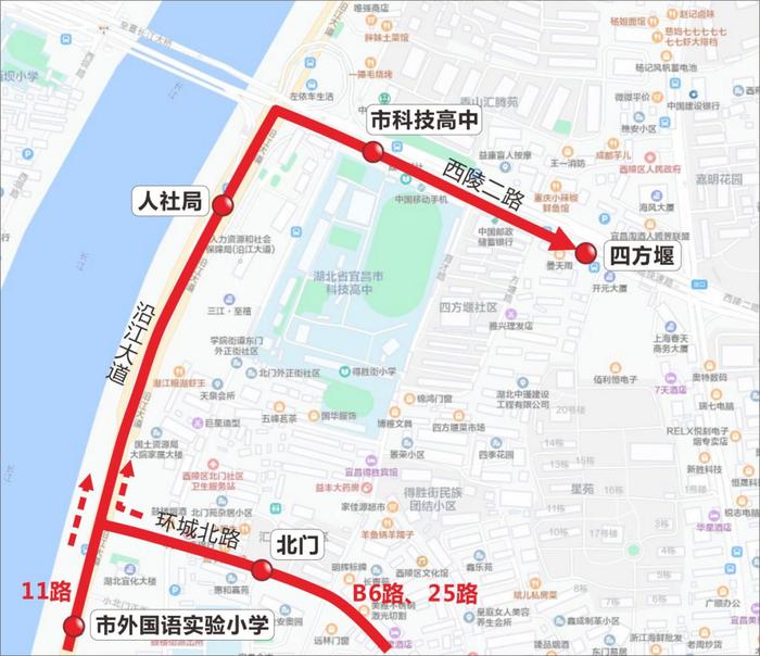 宜昌多条公交线路调整→