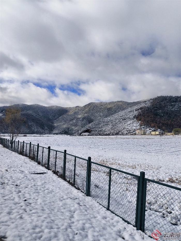 纳帕海雪景 体验不一样的云南冬季风光