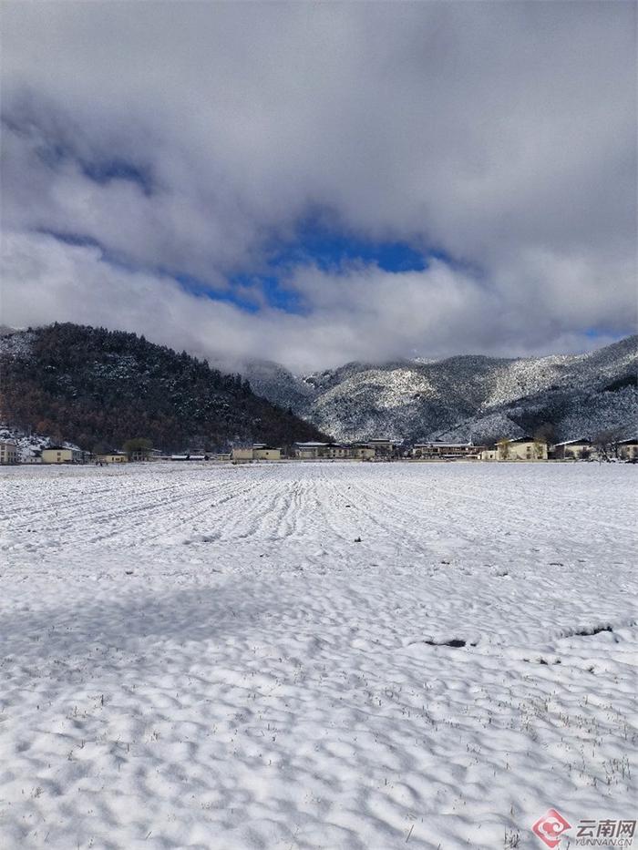 纳帕海雪景 体验不一样的云南冬季风光