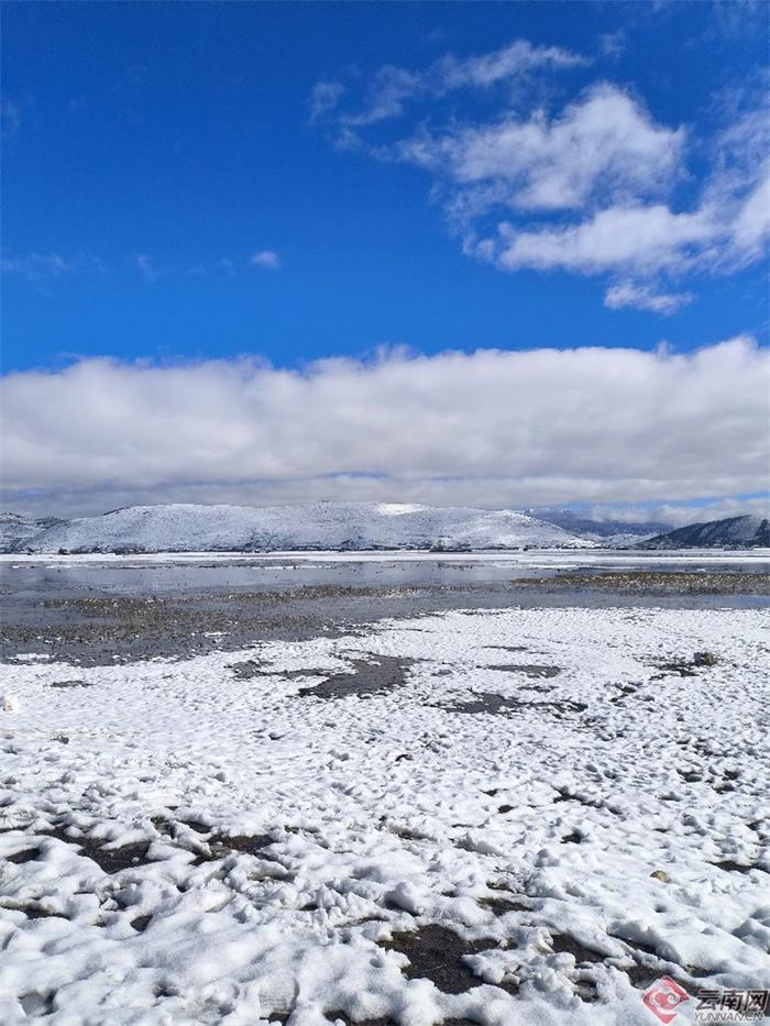 纳帕海雪景 体验不一样的云南冬季风光