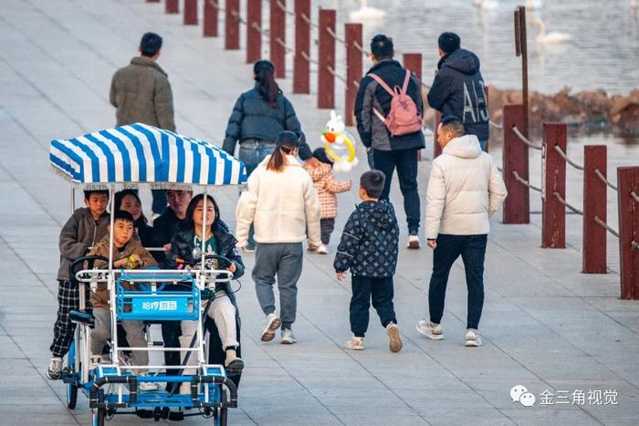 河南三门峡：冬季天鹅湖迎来旅游热